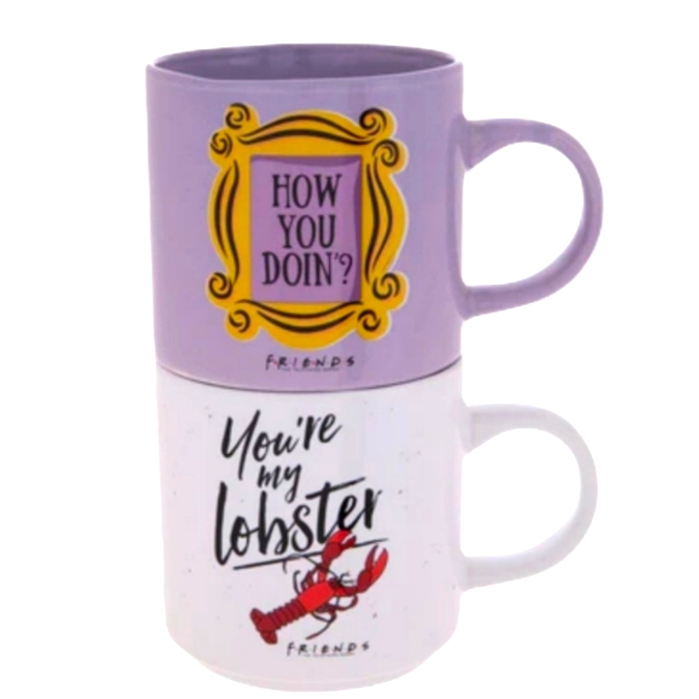 Friends "How you Doin?" And "You're My Lobster" set of two Mugs